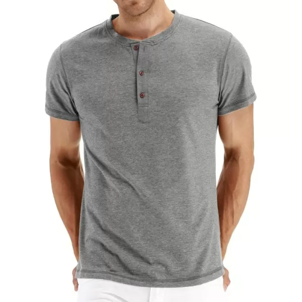 NITAGUT Mens Fashion Casual Front Placket Basic Long/Short Sleeve Henley T-Shirts