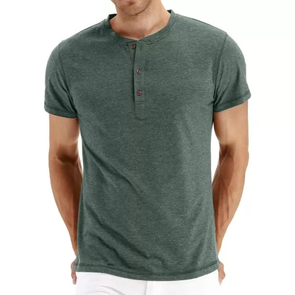 NITAGUT Mens Fashion Casual Front Placket Basic Long/Short Sleeve Henley T-Shirts