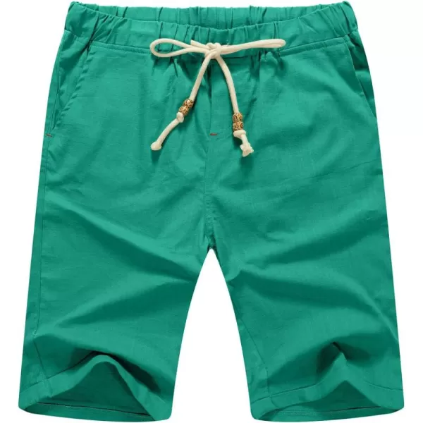 NITAGUT Men's Linen Casual Classic Fit Short Drawstring Summer Beach Shorts