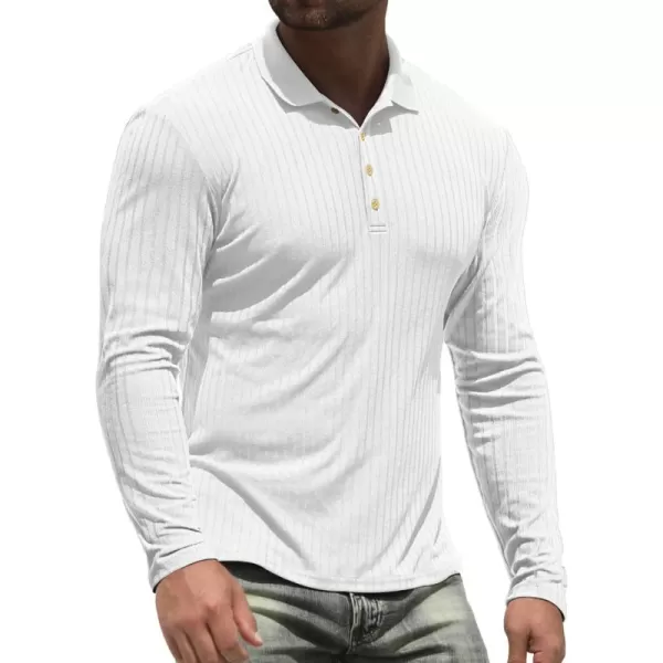 NITAGUT Men's Polo Shirts Shorts&amp; Long Sleeve Casual Slim Fit Workout Shirts