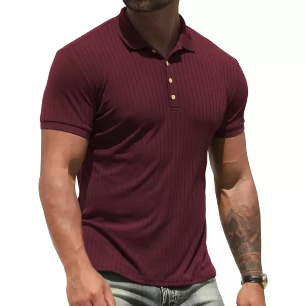 NITAGUT Men's Polo Shirts Shorts&amp; Long Sleeve Casual Slim Fit Workout Shirts