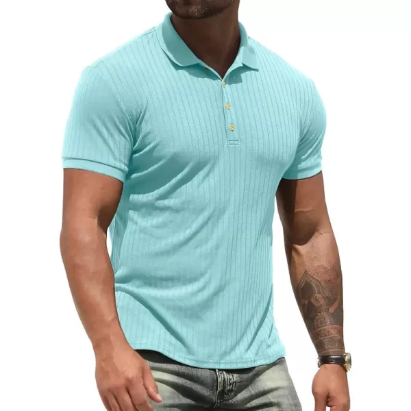 NITAGUT Men's Polo Shirts Shorts&amp; Long Sleeve Casual Slim Fit Workout Shirts