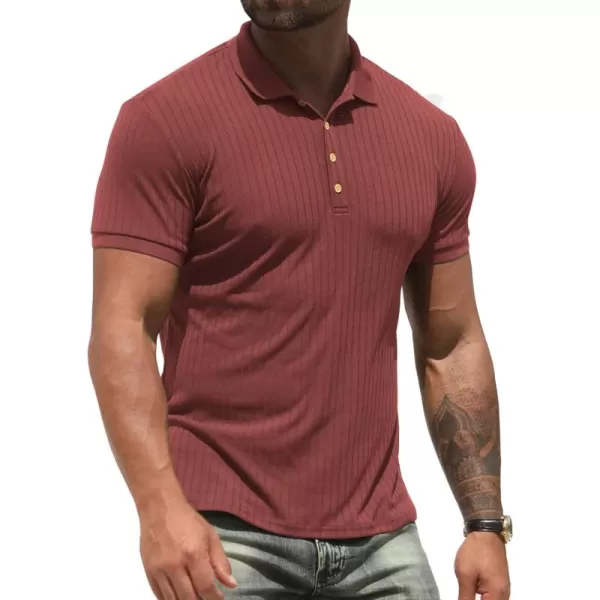 NITAGUT Men's Polo Shirts Shorts&amp; Long Sleeve Casual Slim Fit Workout Shirts