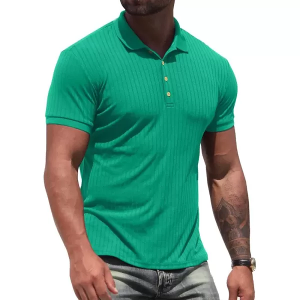 NITAGUT Men's Polo Shirts Shorts&amp; Long Sleeve Casual Slim Fit Workout Shirts