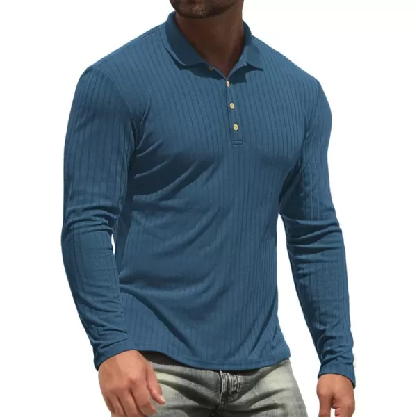 NITAGUT Men's Polo Shirts Shorts&amp; Long Sleeve Casual Slim Fit Workout Shirts