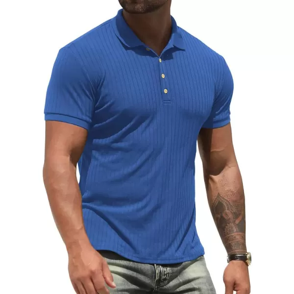 NITAGUT Men's Polo Shirts Shorts&amp; Long Sleeve Casual Slim Fit Workout Shirts
