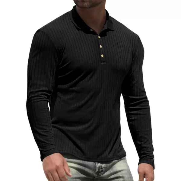 NITAGUT Men's Polo Shirts Shorts&amp; Long Sleeve Casual Slim Fit Workout Shirts