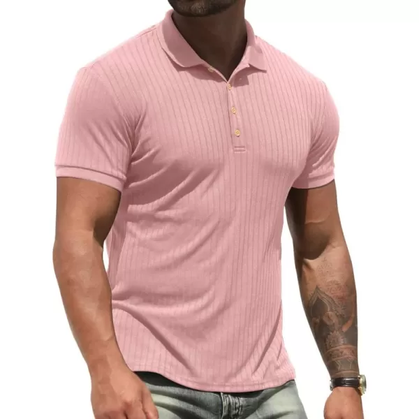 NITAGUT Men's Polo Shirts Shorts&amp; Long Sleeve Casual Slim Fit Workout Shirts