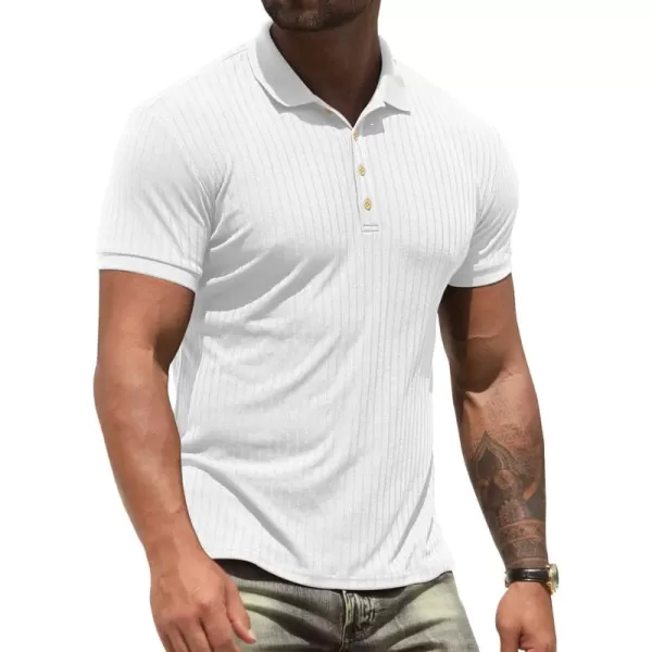 NITAGUT Men's Polo Shirts Shorts&amp; Long Sleeve Casual Slim Fit Workout Shirts