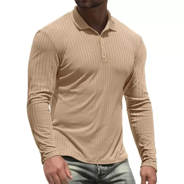 NITAGUT Men's Polo Shirts Shorts&amp; Long Sleeve Casual Slim Fit Workout Shirts