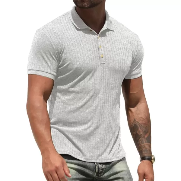 NITAGUT Men's Polo Shirts Shorts&amp; Long Sleeve Casual Slim Fit Workout Shirts