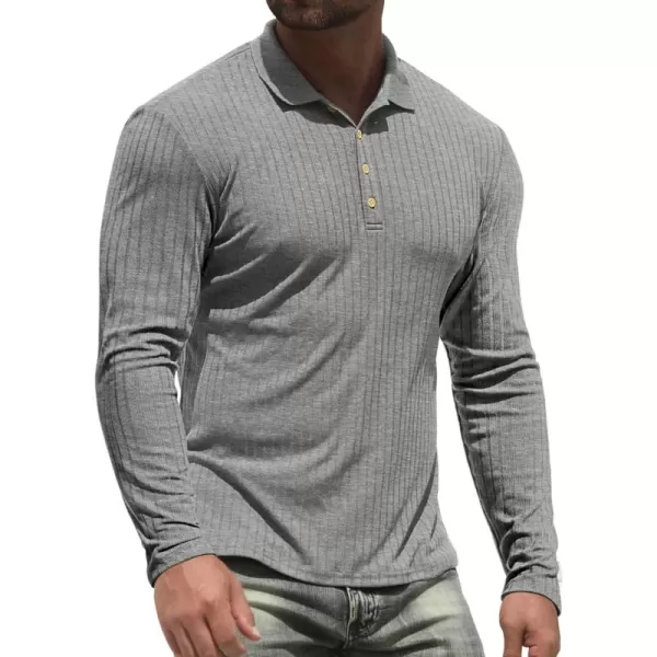 NITAGUT Men's Polo Shirts Shorts&amp; Long Sleeve Casual Slim Fit Workout Shirts