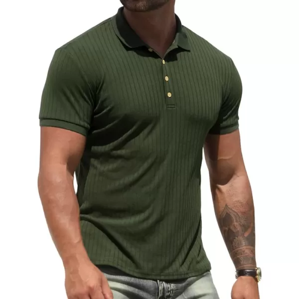 NITAGUT Men's Polo Shirts Shorts&amp; Long Sleeve Casual Slim Fit Workout Shirts
