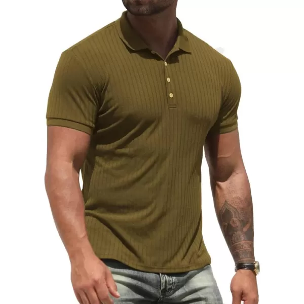 NITAGUT Men's Polo Shirts Shorts&amp; Long Sleeve Casual Slim Fit Workout Shirts