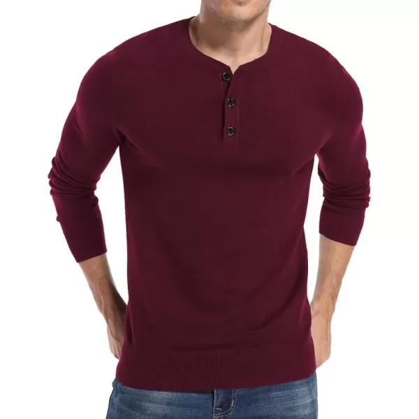 NITAGUT Mens Slim Fit Pullover Sweaters Long Sleeve Knitted Fabric Henley Sweater
