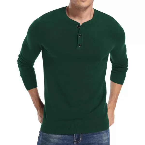 NITAGUT Mens Slim Fit Pullover Sweaters Long Sleeve Knitted Fabric Henley Sweater