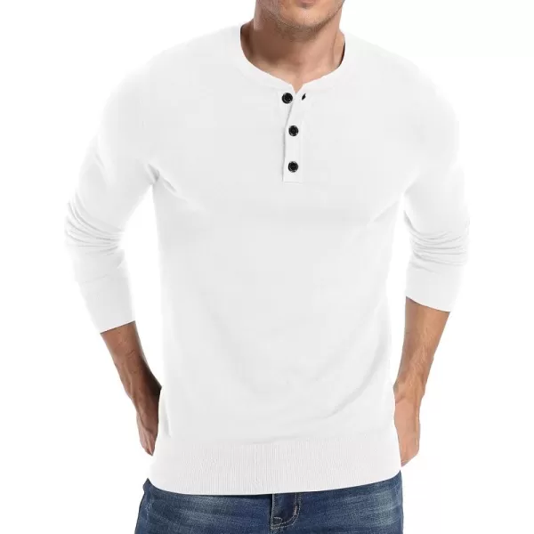 NITAGUT Mens Slim Fit Pullover Sweaters Long Sleeve Knitted Fabric Henley Sweater