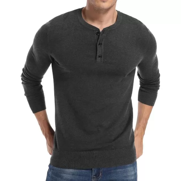 NITAGUT Mens Slim Fit Pullover Sweaters Long Sleeve Knitted Fabric Henley Sweater
