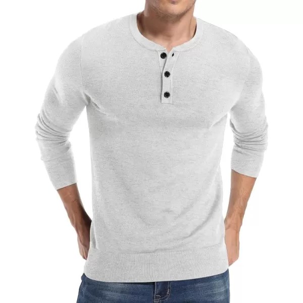 NITAGUT Mens Slim Fit Pullover Sweaters Long Sleeve Knitted Fabric Henley Sweater