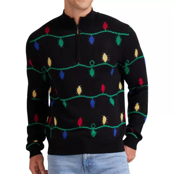 NITAGUT Mens Slim Fit Zip Up Mock Neck Polo Sweater Casual Long Sleeve Sweater and Pullover Sweaters with Ribbing Edge