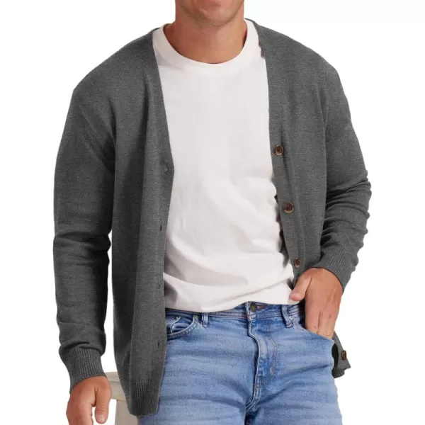 NITAGUT Men's Vintage Striped Long Sleeve Cardigan Sweater with Button V Neck Knitted Sweaters