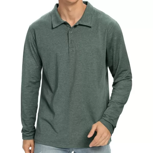 NITAGUT Polo Shirts for Men Short/Long Sleeve Soft Cotton Collared Shirt