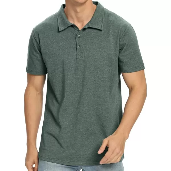 NITAGUT Polo Shirts for Men Short/Long Sleeve Soft Cotton Collared Shirt