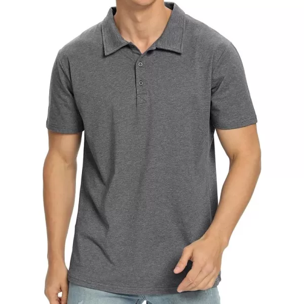 NITAGUT Polo Shirts for Men Short/Long Sleeve Soft Cotton Collared Shirt