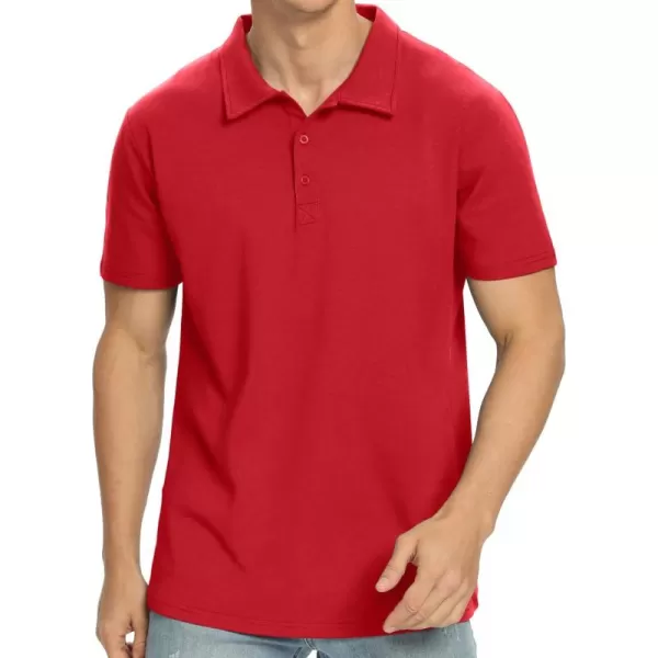 NITAGUT Polo Shirts for Men Short/Long Sleeve Soft Cotton Collared Shirt