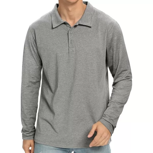 NITAGUT Polo Shirts for Men Short/Long Sleeve Soft Cotton Collared Shirt