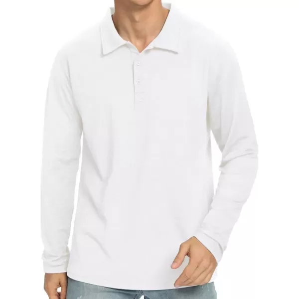 NITAGUT Polo Shirts for Men Short/Long Sleeve Soft Cotton Collared Shirt