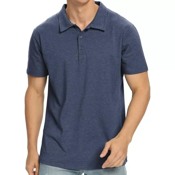 NITAGUT Polo Shirts for Men Short/Long Sleeve Soft Cotton Collared Shirt
