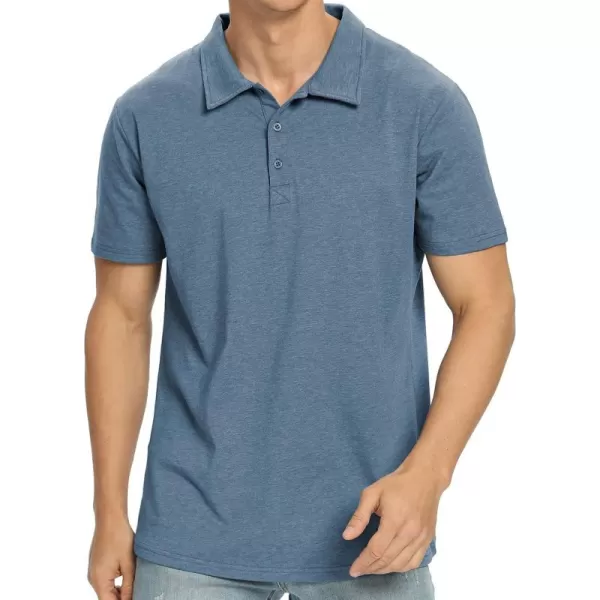 NITAGUT Polo Shirts for Men Short/Long Sleeve Soft Cotton Collared Shirt