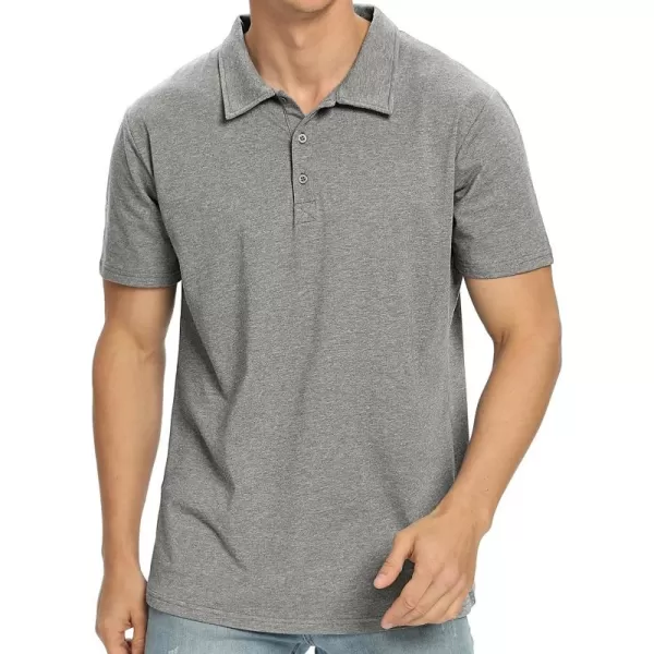 NITAGUT Polo Shirts for Men Short/Long Sleeve Soft Cotton Collared Shirt