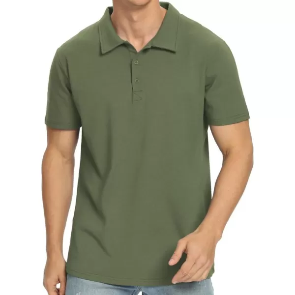 NITAGUT Polo Shirts for Men Short/Long Sleeve Soft Cotton Collared Shirt