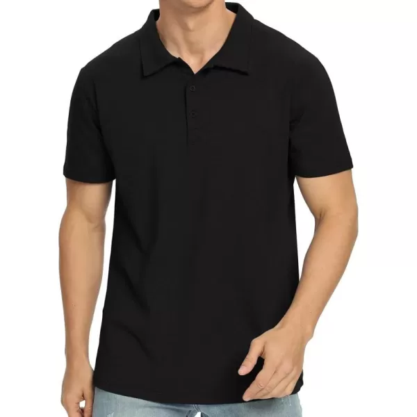 NITAGUT Polo Shirts for Men Short/Long Sleeve Soft Cotton Collared Shirt