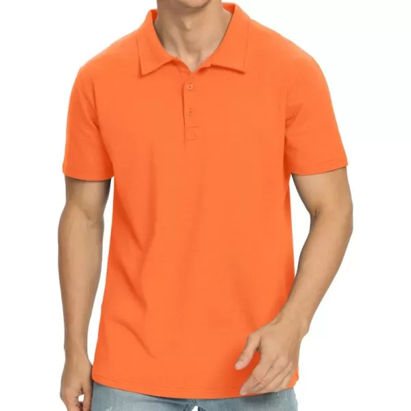 NITAGUT Polo Shirts for Men Short/Long Sleeve Soft Cotton Collared Shirt