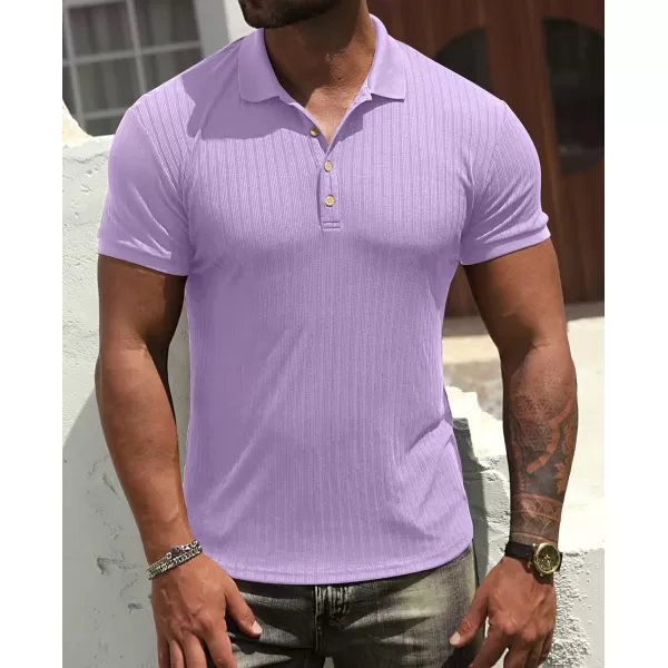 NITAGUT Men's Polo Shirts Shorts&amp; Long Sleeve Casual Slim Fit Workout Shirts