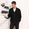 imageNITAGUT Mens Cardigan Sweater Casual Soft Shawl Collar Cardigan Stylish Cable Knit Button up Cardigan Sweater with Pockets