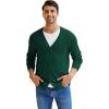 imageNITAGUT Mens Cardigan Sweater Vintage Striped VNeck Long Sleeve Button Down Knitted SweatersGreen