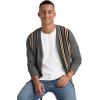 imageNITAGUT Mens Cardigan Sweater Vintage Striped VNeck Long Sleeve Button Down Knitted SweatersStripe Dark Gray