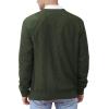 imageNITAGUT Mens Casual Knitted Crewneck Pullover SweaterArmy Green