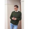 imageNITAGUT Mens Casual Knitted Crewneck Pullover SweaterArmy Green