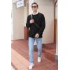 imageNITAGUT Mens Casual Knitted Crewneck Pullover SweaterBlack