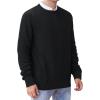 imageNITAGUT Mens Casual Knitted Crewneck Pullover SweaterBlack