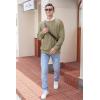 imageNITAGUT Mens Casual Knitted Crewneck Pullover SweaterDark Khaki