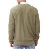 imageNITAGUT Mens Casual Knitted Crewneck Pullover SweaterDark Khaki
