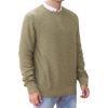 imageNITAGUT Mens Casual Knitted Crewneck Pullover SweaterDark Khaki