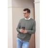 imageNITAGUT Mens Casual Knitted Crewneck Pullover SweaterGrey