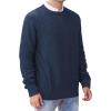imageNITAGUT Mens Casual Knitted Crewneck Pullover SweaterNavy Blue